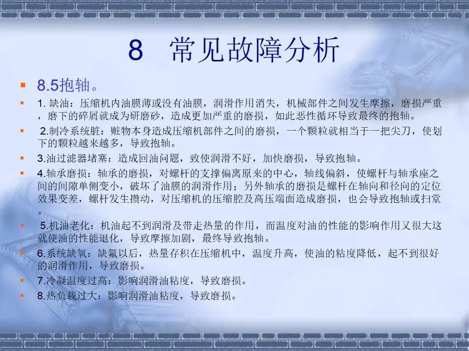 螺桿壓縮機(jī)原理及常見(jiàn)故障分析